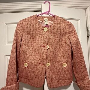 J. Jill Red Blazer Tailored Suit Jacket